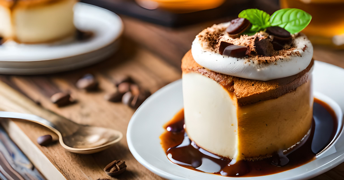 Flan con Café Juan Valdéz