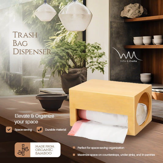 Bamboo Trash Bag Dispenser