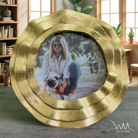 Gold Round 4x4 Picture Frame