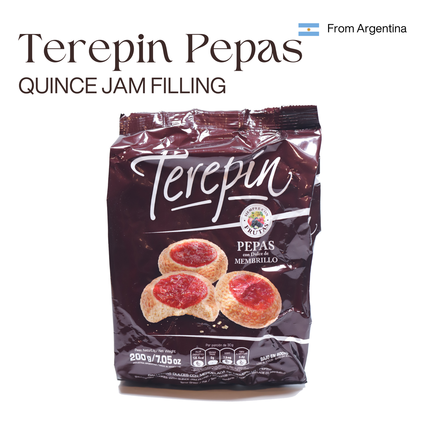 Terepin Pepas con Dulce de Membrillo