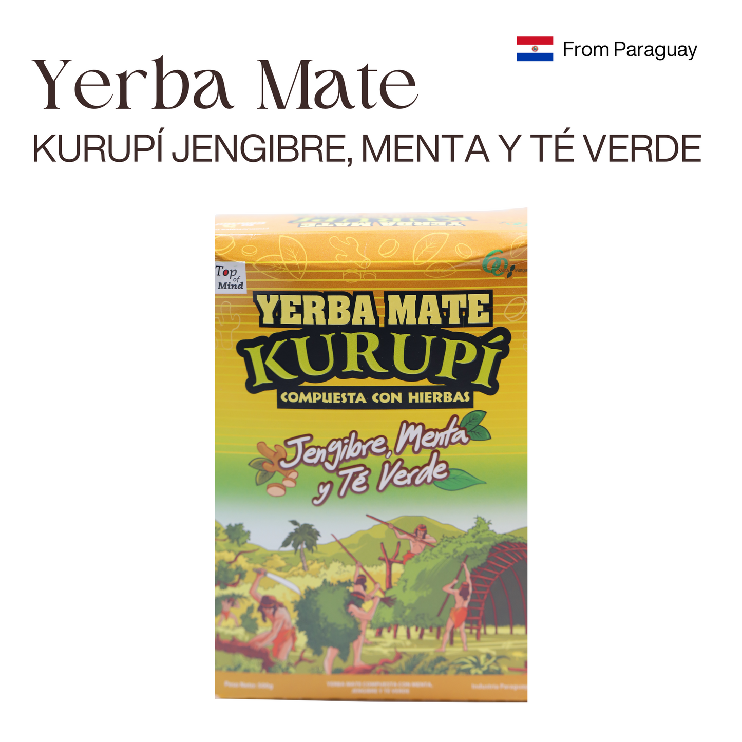 Yerba Mate Kurupi Menta y Té Verde